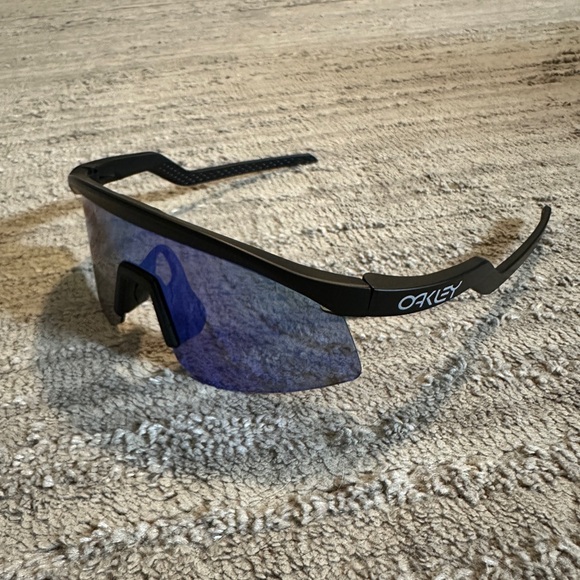 Oakley Hydra 24K Prizm Ocean Blue Lens Black Frame - Picture 1 of 4